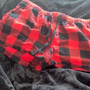 Stars Above Red and Black Plaid Lounge Shorts